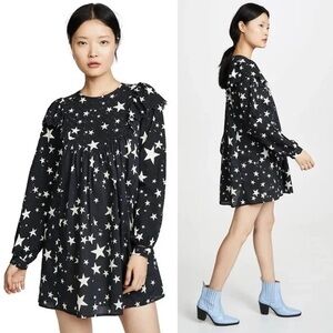 Farm Rio Dresses | Farm Rio Stardust Eyelet Ruffle Mini Dress XL New